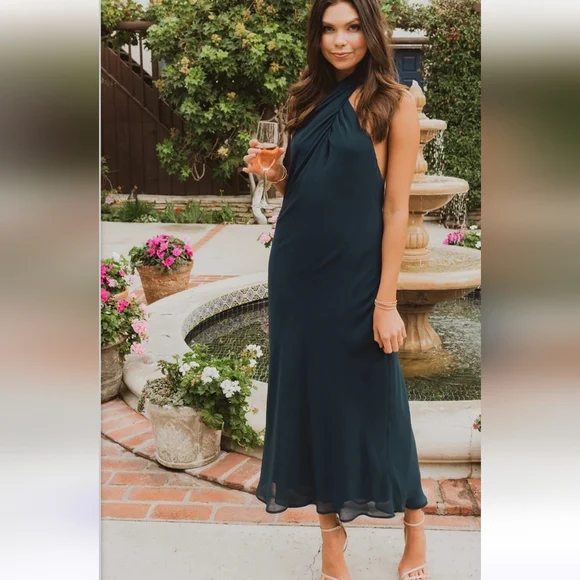 Show Me Your Mumu Jasmine Halter Midi Dress - Picture 6 of 9